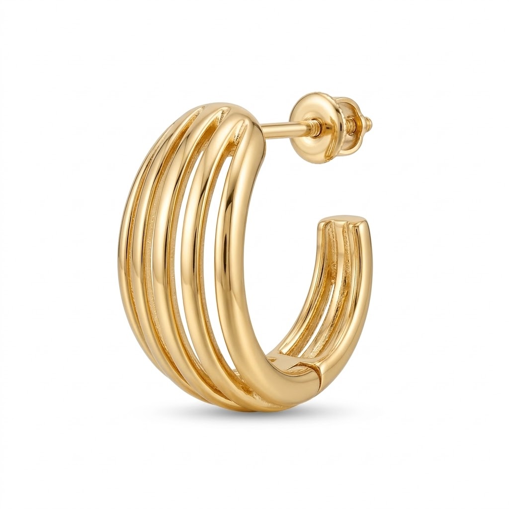 עגילי Golden Elegance | אלגנטיות בזהב